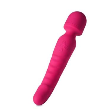 Imagem de Vibrador Aquecimento Duplo Motor Varinha Mágica Brinquedos Sexuais de Silicone Ponto G Zatla Shop (Rosa)