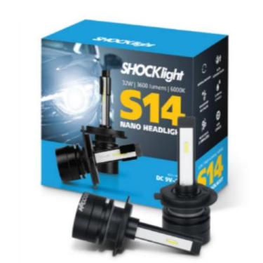 Imagem de Kit Led Nano S14 H7 6000K 7200Lm - Shocklight