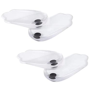 Imagem de Hemoton 2 Pares Inserções Laterais Mediais Do Calcanhar Palmilha Ortopédica Para Perna O/x Calcanhar De Silicone Inserção Ortopédica Pronação Supinação Salto Forma De Cunha Montanha-russa