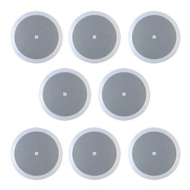 Imagem de Kit 8 Arandelas JBL 6FR2R Redonda Branca - 25 Watts RMS