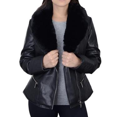 Imagem de Jaqueta Feminina Facinelli By Mooncity Peluciada Preta 64042-Feminino