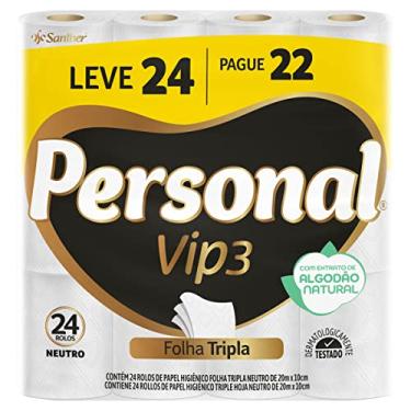 Imagem de Personal Papel Higiênico Vip Folha Tripla, 24 Rolos De 20M