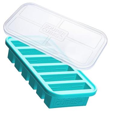 Imagem de Souper Cubes Molde de silicone para freezer de 1/2 xícara, perfeito para armazenar sopas, molhos, sucos, sobremesas, preparação de vitaminas e muito mais, molde de porção de freezer para preparar