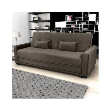 Imagem de Sofá-Cama 3 Lugares Matrix Grazi Revestido em Veludo - 206cm de largura