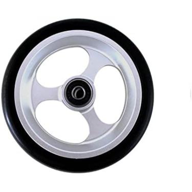 Imagem de 1 Roda Dianteira De Cadeira De Rodas De 4 Polegadas, Rodízio De Cadeira De Rodas, Aro De Alumínio, Substituição De Rodas Dianteiras De Cadeira De Rodas, Pneu Sólido Para Cadeira De Rodas,Branco,/1