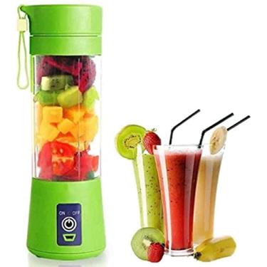 Imagem de Aibecy 380ml portátil USB Juicer Cup Handheld recarregável Fruit Maker liquidificador 6 lâminas (verde)Mini Liquidificador (verde)