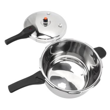 Imagem de Panela de Pressão de Aço Inoxidável, Panela Rápida Com Válvula de Segurança, Design Multifuncional, Proteção Inteligente, Universal para Cooktops e Fogões de Indução, Alça (2L)