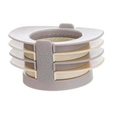 Imagem de Ｂｅｓｇａ Cortador de ovo para ovos cozidos com fio de aço inoxidável portátil máquina de lavar louça cortador de ovo seguro para frutas macias ajudante de