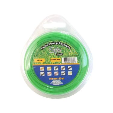 Imagem de Fio de Nylon 15 Metros 1,65mm Redondo para Roçadeira Spin Blister Vulcan Verde