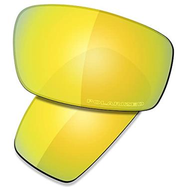 Imagem de SAUCER Lentes de substituição premium para óculos de sol Oakley Monster Pup High Defense - Ouro 24K polarizado