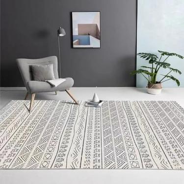 Imagem de Decoração de mesa de chá para sala de estar, tapete grande, lateral da cama do quarto, macio, antiderrapante, tapete de chão para casa, cor 8, cerca de 60x90cm