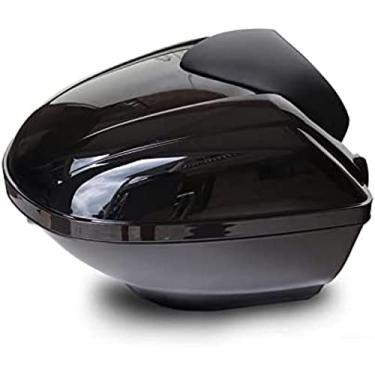 Imagem de Bagagem universal do porta-malas do scooter da caixa superior do capacete da motocicleta com encosto engrossado-forte e resistente a quedas, roxo, 38x42x34cm