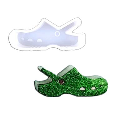 Imagem de Duawenki Molde de silicone para carro em forma de crocs para fazer sabonete, contas aromáticas para carro, pingente, vela, resina