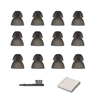 Imagem de Cúpulas de aparelhos auditivos Smoky Power Domes para Resound Sure Fit RIC RITE e Open Fit BTE Amplificador auditivo com ferramenta de limpeza (Médio (12 unidades))