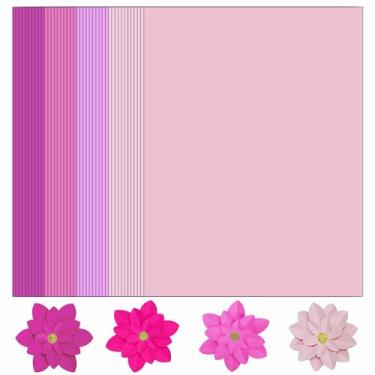 Imagem de Papel cartolina colorida rosa, capa de arte Kraft, 29,5 kg/175 g/m2 para confecção de cartões, álbuns, impressão, quilling e artesanato, faça você mesmo, 4 tons, 40 folhas, 10 folhas de cada cor
