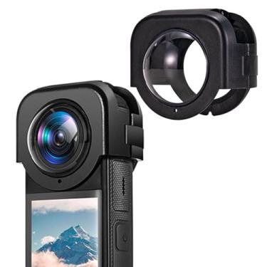 Imagem de Protetor de lente de encaixe compatível com Insta360 X4 Action Camera Lens Protector Frame Protective Cover Cage removível à prova d'água antiarranhões acessórios para lentes de câmera (vidro