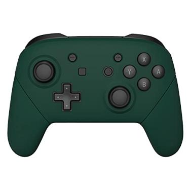 Imagem de eXtremeRate Alças de placa traseira Forest Green para controle Nintendo Switch Pro, toque macio de substituição para Nintendo Switch Pro – Controle não incluído