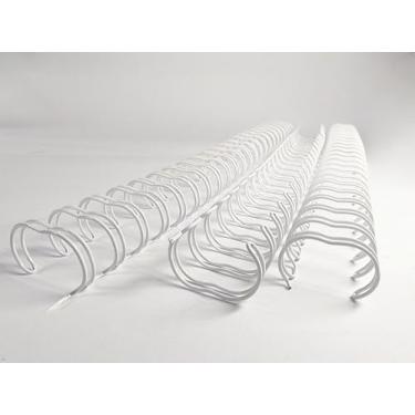 Imagem de Wire-o Para Encadernação 2x1 A4 7/8 para 180fls Agendas Planners Caderneta de Saúde Cadernos Livro do Bebe Com 10 Unidades 23 Anéis (Branco)