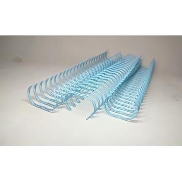 Imagem de Wire-o Para Encadernação 2x1 A4 1"1/8 para 250fls Agendas Planners Caderneta de Saúde Cadernos Livro do Bebe Com 5 Unidades 23 Anéis (Azul Bebe)