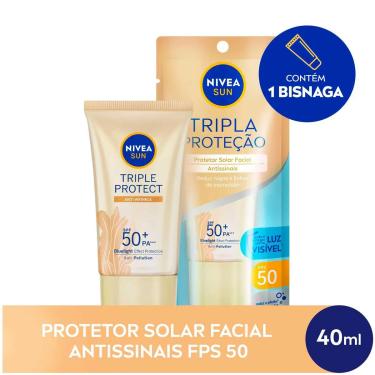 Imagem de Nivea Sun Protetor Facial Triple Protect Antissinais Fps50 40Ml