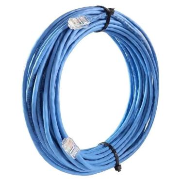 Imagem de Cabo De Rede Cat 5e Mpt Interno 30 Metros U/utp 4p X 24awg | Azul Com Conectores