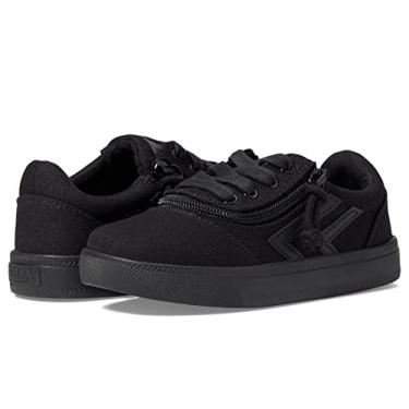 Imagem de BILLY Footwear CS Tênis infantil baixo – ideal para crianças pequenas e grandes – cabedal de lona – bico redondo, Preto até o chão, 18