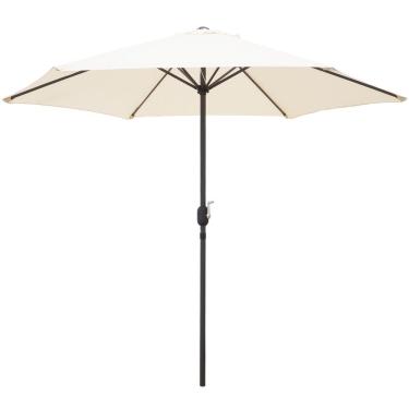 Imagem de Ombrelone Central de Alumínio 2,70 metros com Manivela Branco Importway IWOBC-270BR