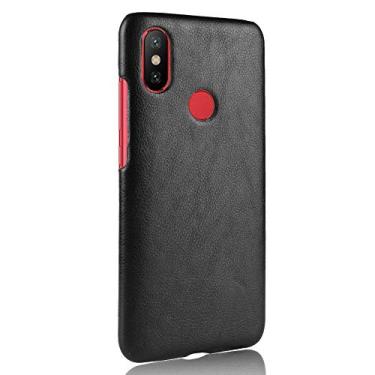 Imagem de Capa para XIAOMI Mi A2, capa de celular com proteção robusta 360° protege seu telefone capa de couro granulado para XIAOMI Mi A2