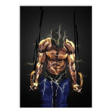 Imagem de Placa Decorativa Calistenia Treino Com Anéis Ginastica Decoração Esportes