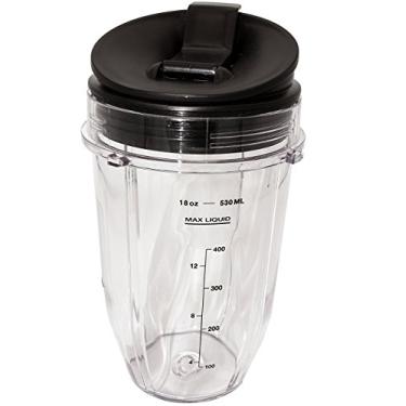 Imagem de Blendin Frasco de substituição 854836008194 com tampa de vedação Sip N, serve para liquidificadores Nutri Ninja Auto IQ e Duo (1 510 g)