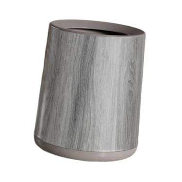 Imagem de Generic Lixeira de grão de madeira, lixeira, lixeira estética de ambiente, lixeira para banheiro, sala de estar, área interna e externa, lavabo, com Base