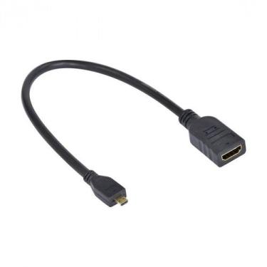 Imagem de Cabo adaptador micro hdmi x hdmi femea 30cm amchf-30 - Vinik