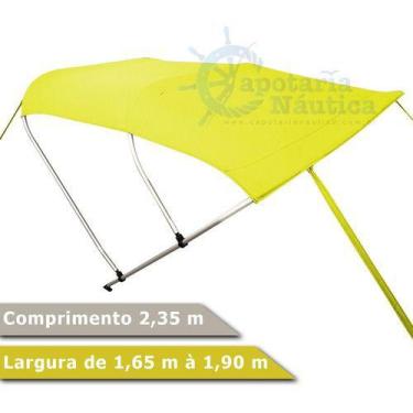 Imagem de Capota Toldo Nautico 3 Arcos 2,35m Comprimento P/ Lanchas, Barcos de A