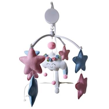 Imagem de Móbile Musical Chuva de Amor, Rosa e Azul, Nuvem, Estrelas, Berço Bebê