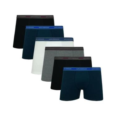 Imagem de Kit 6 Cuecas Boxer Algodão Lupo 523 Sortido, P, Sortido