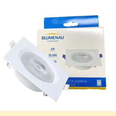 Imagem de Kit 8 Spot Super Led Quadrado Embutir 6w Branco Neutro 4100K - Blumena