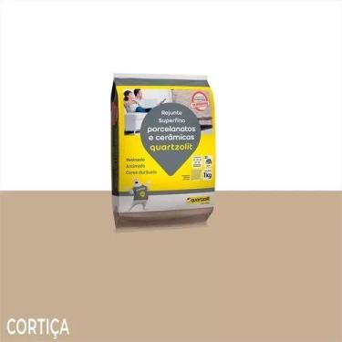 Imagem de Rejunte Superfino Porcelanato -1kg Várias Cores Quartzolit, Cortiça