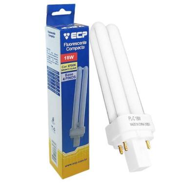 Imagem de Lâmpada Compacta Fluor PL 4 Pinos 18w Quente 2700K G24q-2 - ECP, 110V/