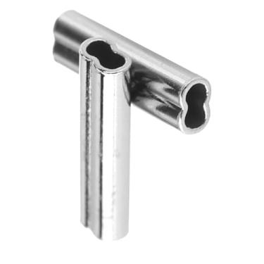 Imagem de 100 Pçs Barril Duplo Friso Linha de Pesca Fio Leade Tamanhos Duplo Barril Friso Linha de Pesca Fio Líder Mangas Tubo de Cobre Conector (1,0mm*10mm)