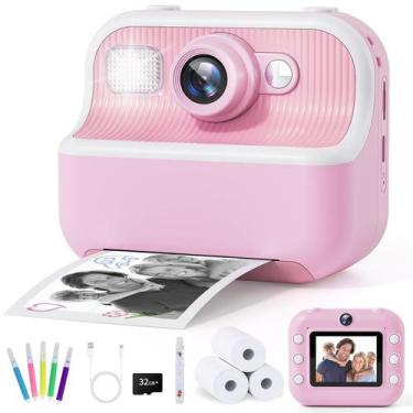 Imagem de Câmera de impressão instantânea Maysida para crianças com cartão SD de