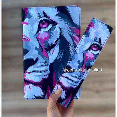 Imagem de Biblia Leão Rosa + Marca Paginas Leão - CENTRAL