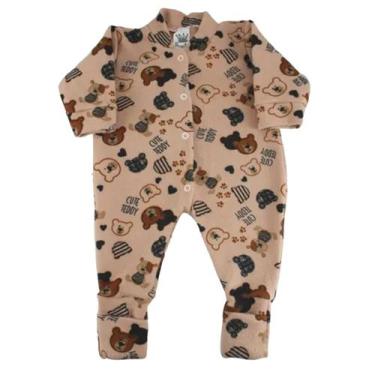 Imagem de Kit 3 Peças Pijama Macacão de Bebê Plush Estampado Enxoval - Koala Bab
