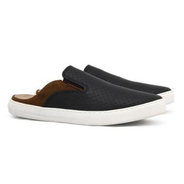 Imagem de Mule Masculino Couro West Bulls Conforto Anatômico Casual, 42, Preto