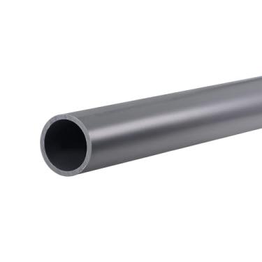 Imagem de TOP-VIGOR 21 mm (13/40.6 cm) ID 25 mm (1") tubo redondo rígido de PVC, tubo de plástico de 0,35 m de comprimento, alto impacto para tubo de água DIY, aquário, tanque de peixes, artesanato, manga de