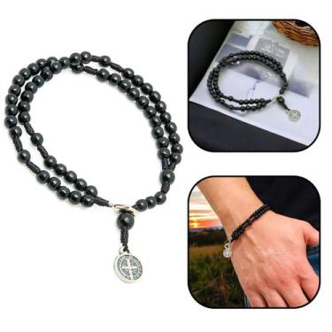 Imagem de Pulseira Terço De Pulso Medalha De São Bento PV - FORNECEDOR 1