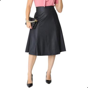 Imagem de Saia material sintético Godê Feminina Evangélica Rodada - LOOK MODAS O