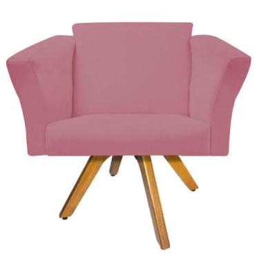 Imagem de Poltrona Cadeira Decorativa  Win Base Giratória Sala de Estar Recepção