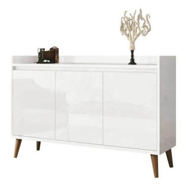 Imagem de Buffet delux delta classico 3 portas branco - Village Móveis