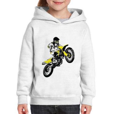 Imagem de Moletom Infantil Motocross Jump - Foca na Moda, Branco, 6