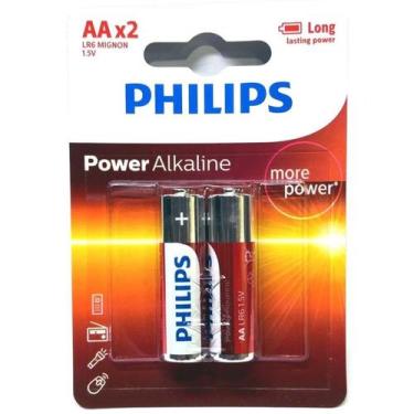 Imagem de Pilha alcalina Philips AA LR6P12S/59 - cartela com 2 unidades